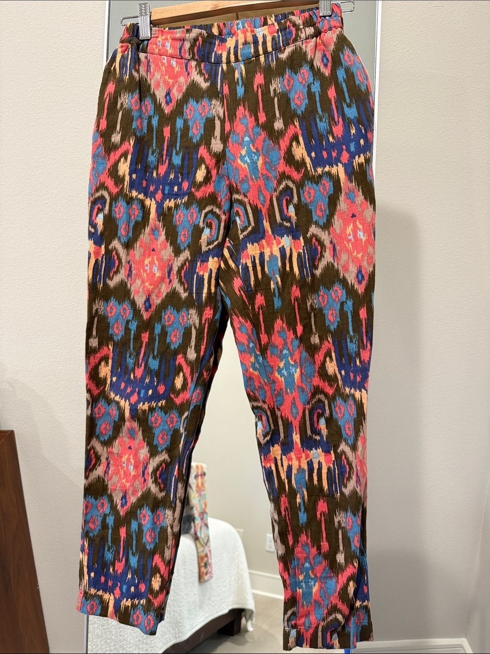 Rapsodia Colorful Ikat Print Pull-On Pants SZ 0/XS